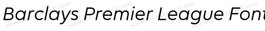 Barclays Premier League Font字体转换
